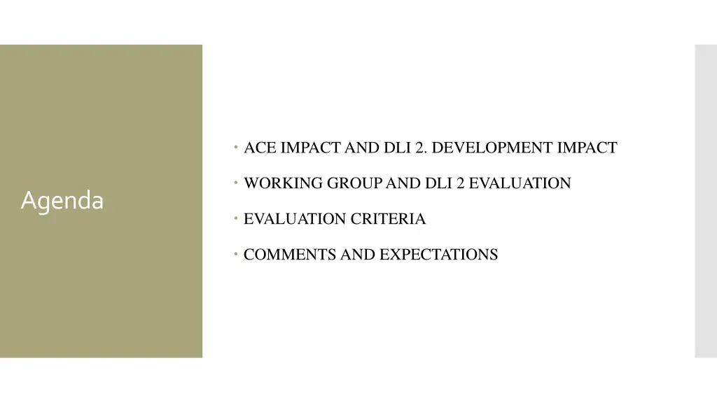 ace impact and dli 2 development impact