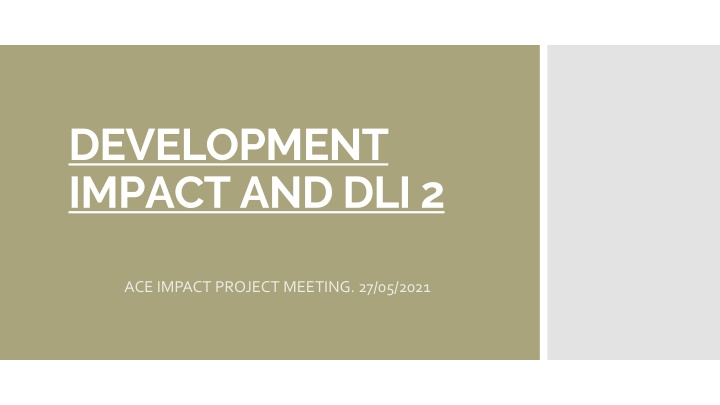 development impact and dli 2