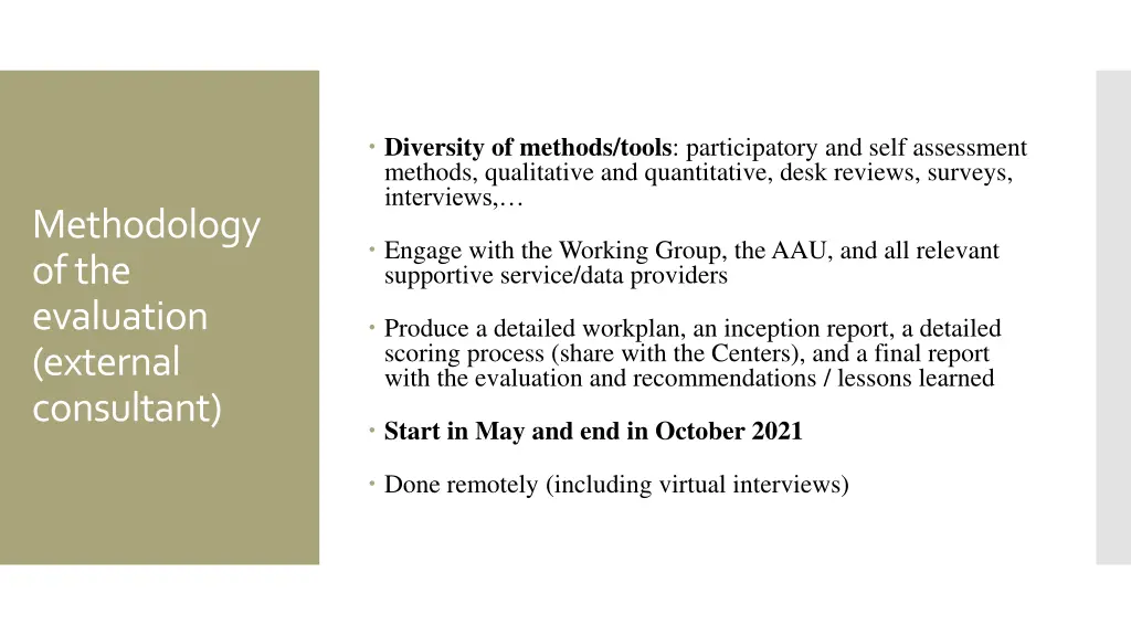 diversity of methods tools participatory and self