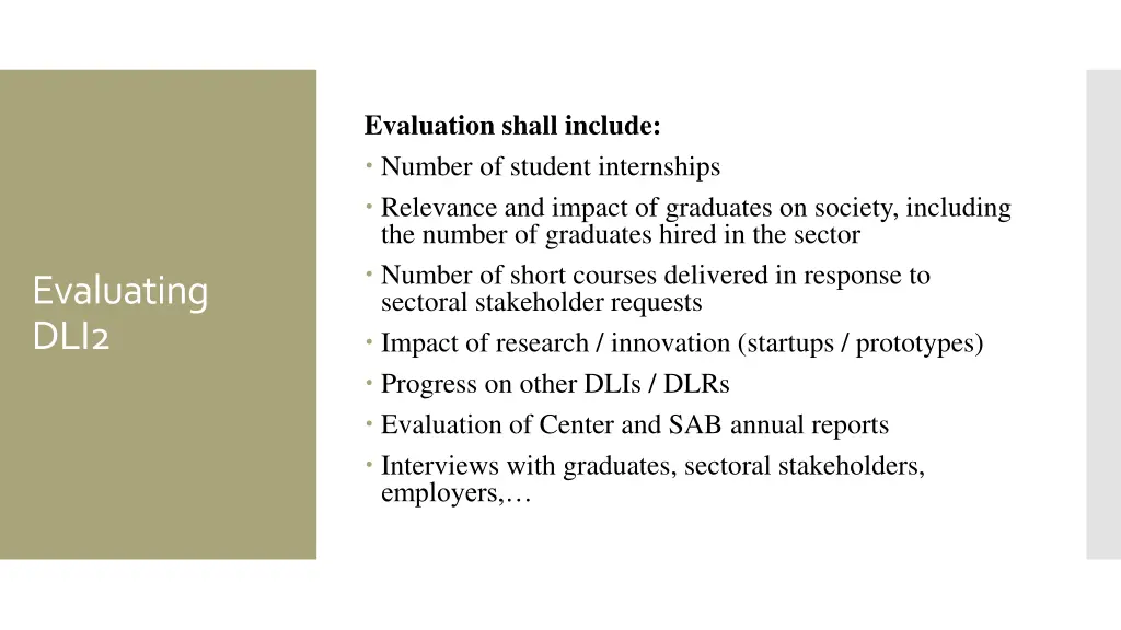 evaluation shall include number of student