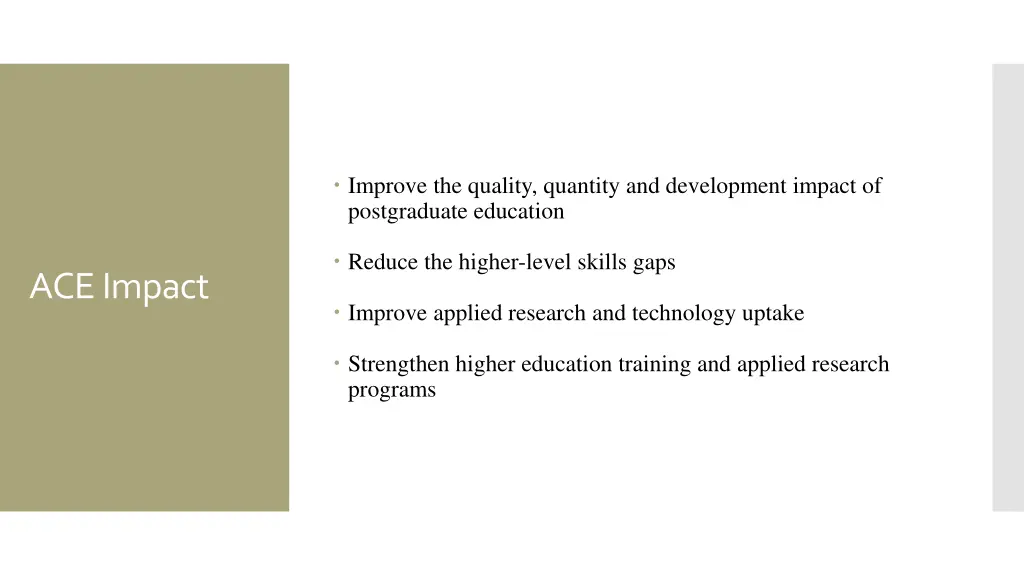 improve the quality quantity and development