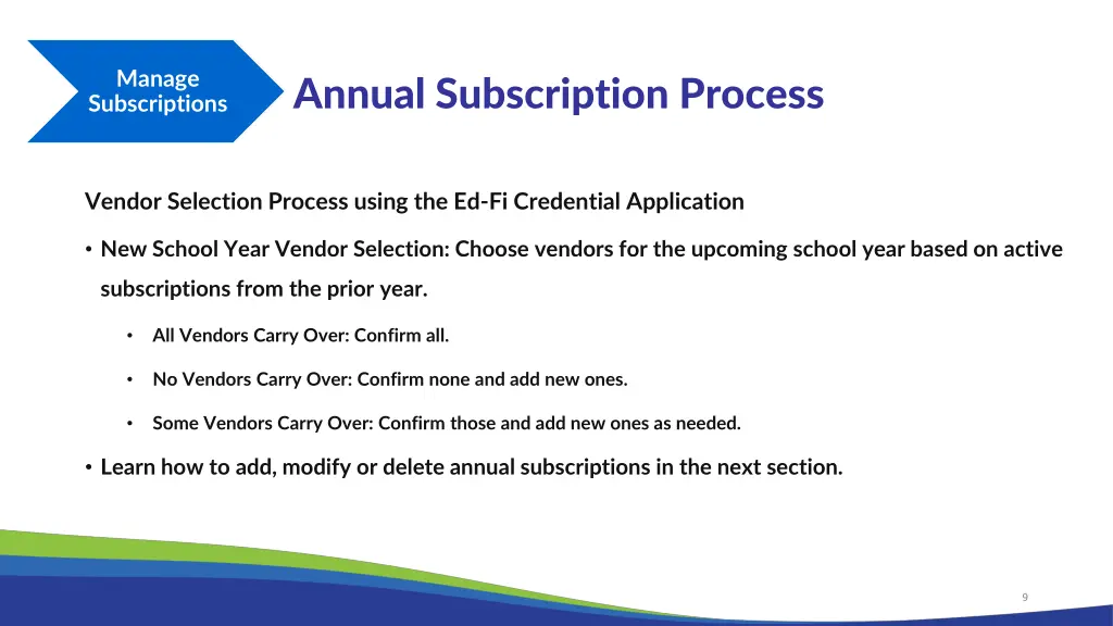 manage subscriptions