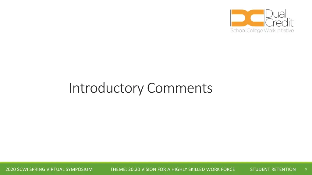 introductory comments