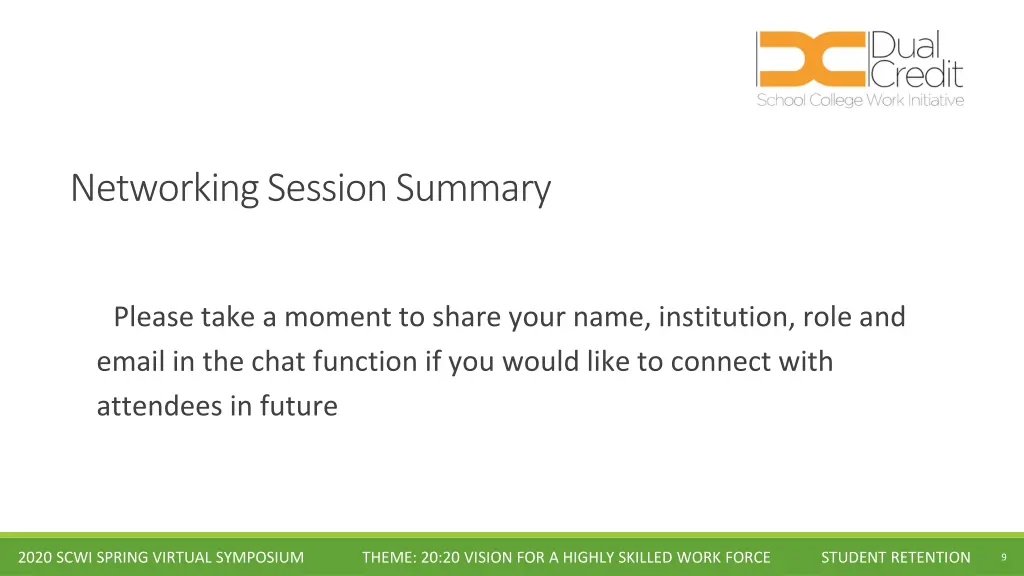 networking session summary