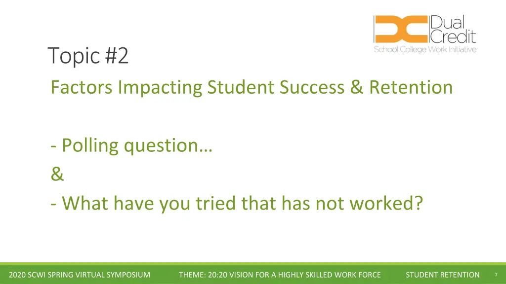 topic 2 factors impacting student success