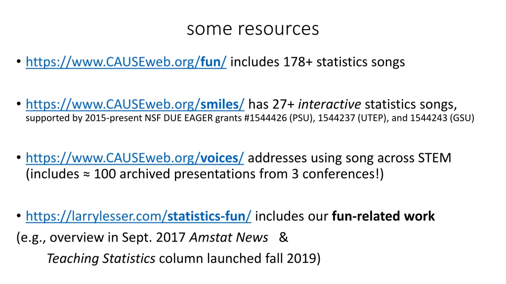 some resources