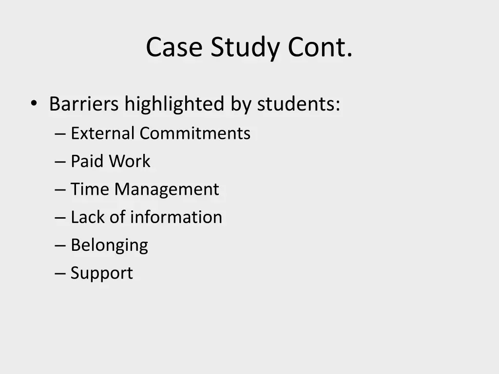 case study cont