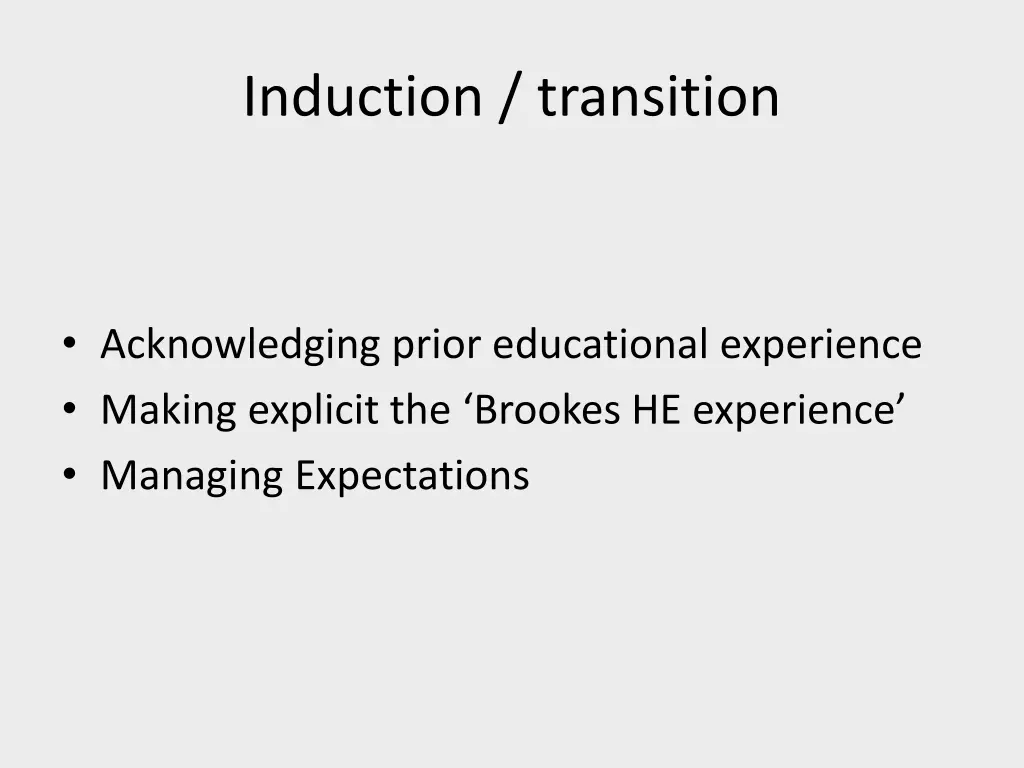induction transition