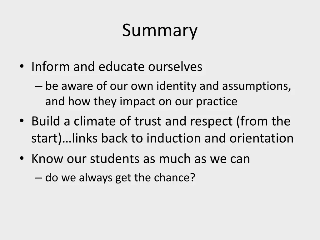 summary