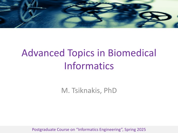 advanced topics in biomedical informatics