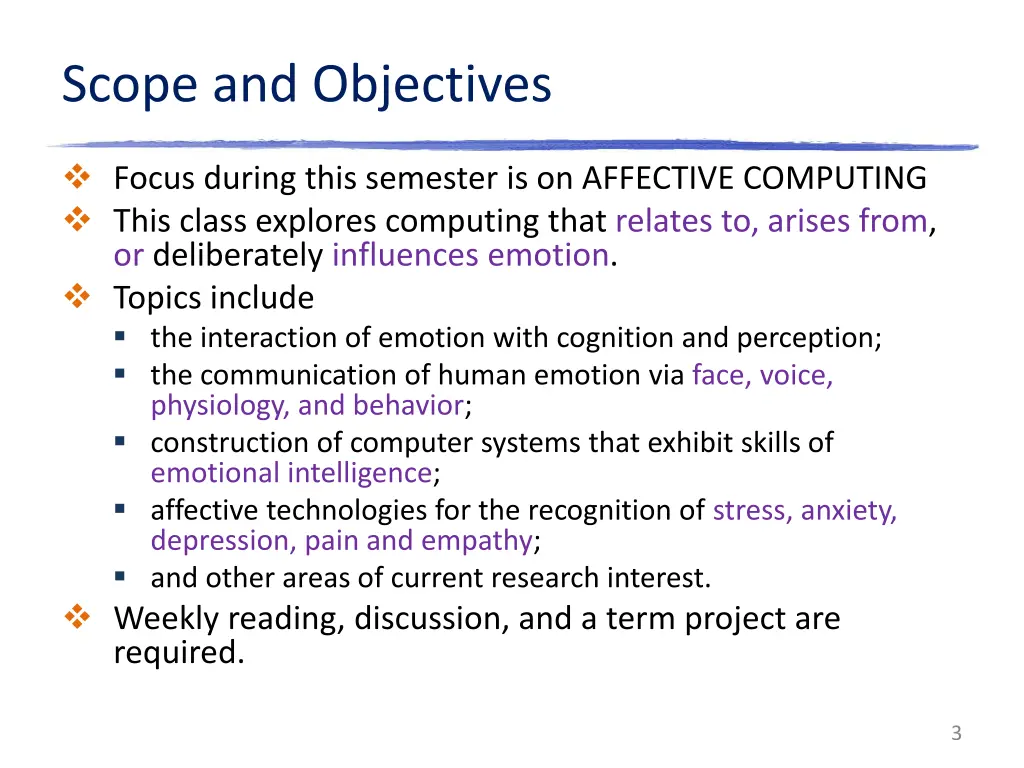 scope and objectives
