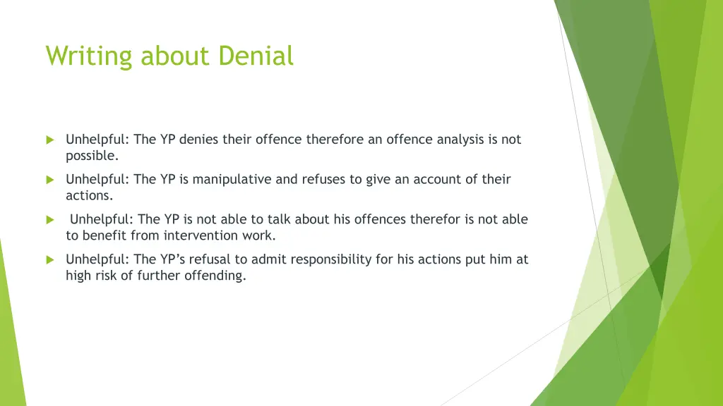 writing about denial 1