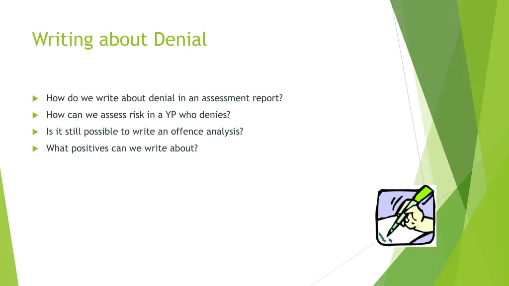 writing about denial