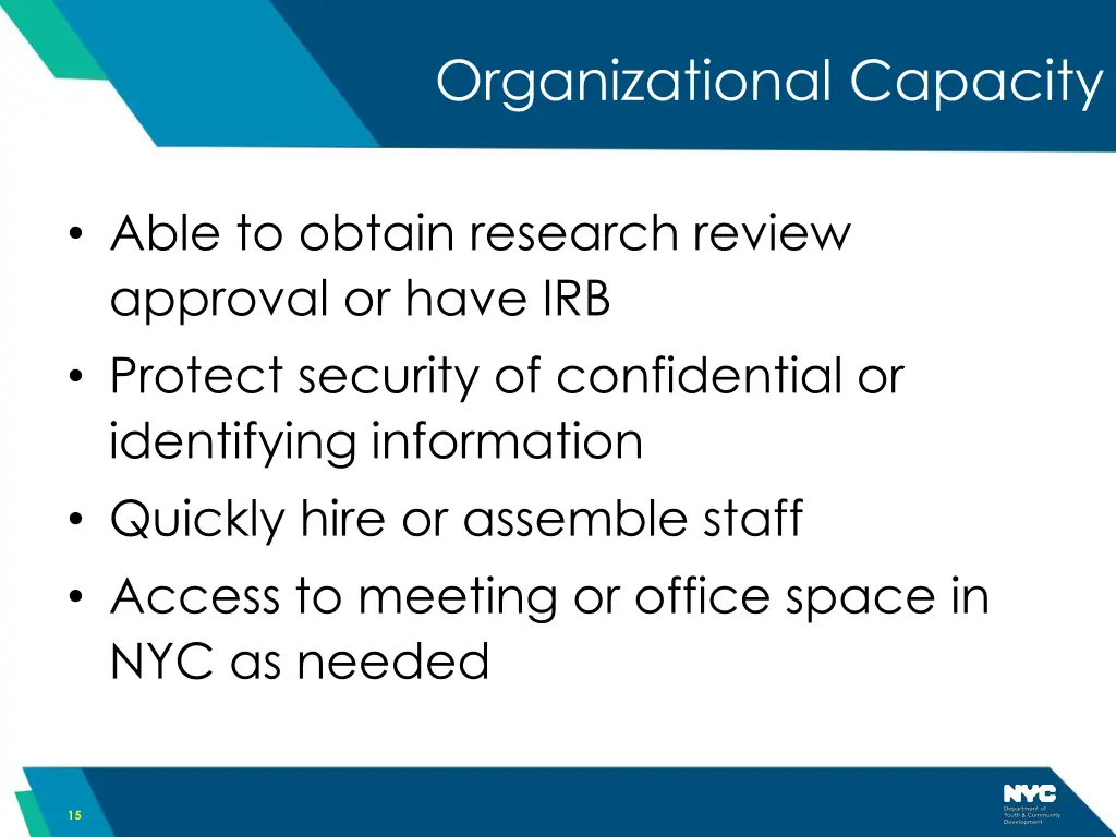 organizational capacity