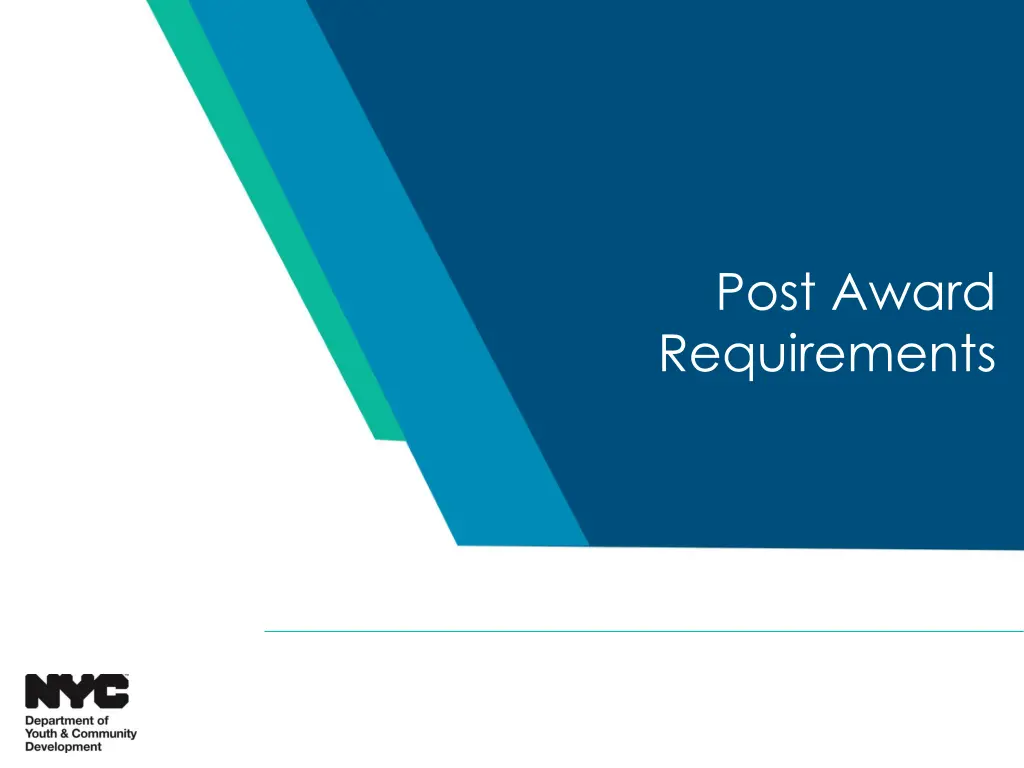 post award requirements