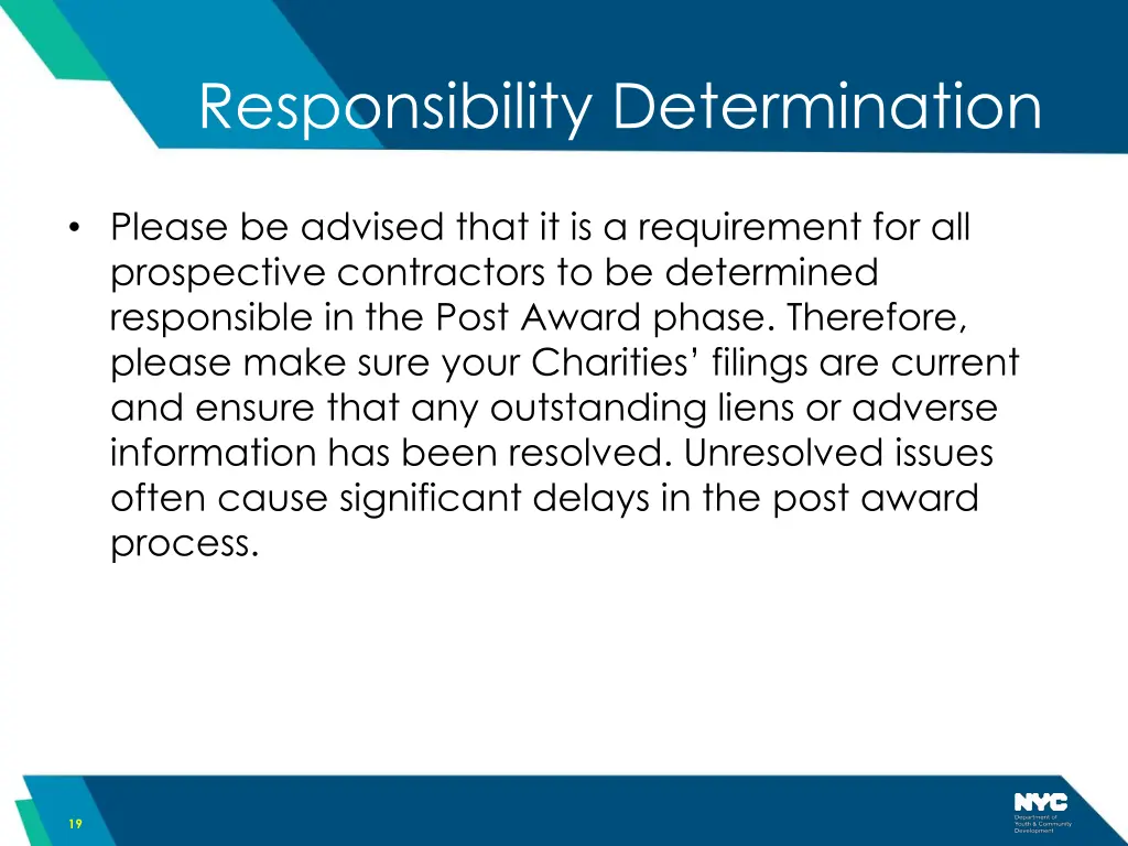 responsibility determination