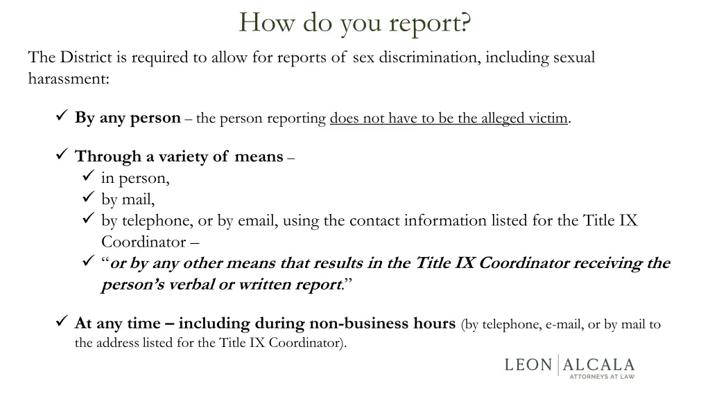 how do you report