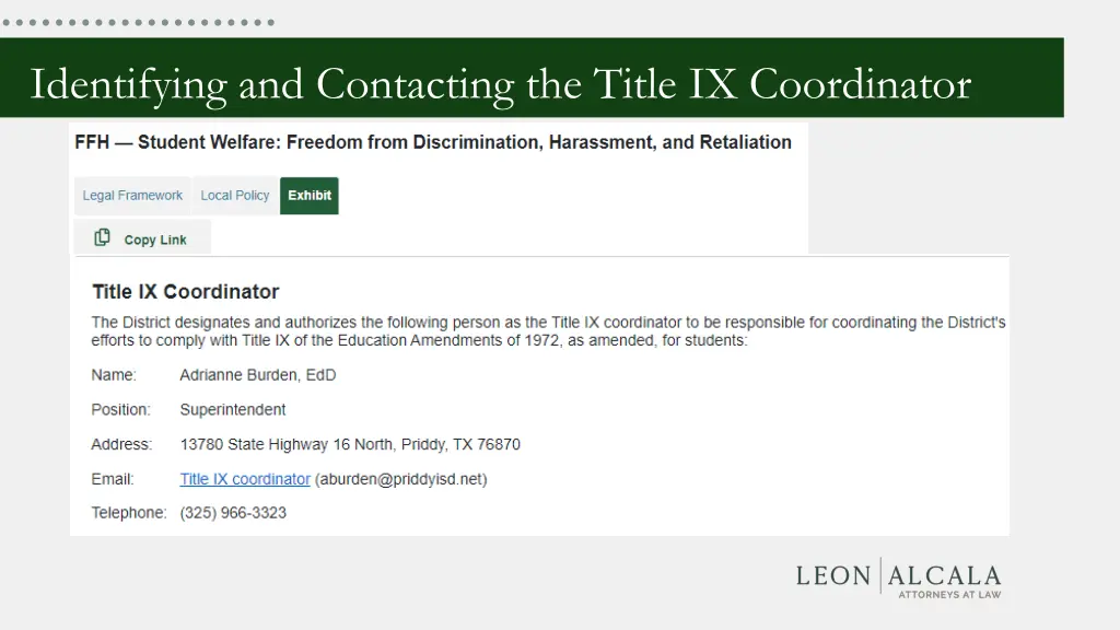 identifying and contacting the title 1