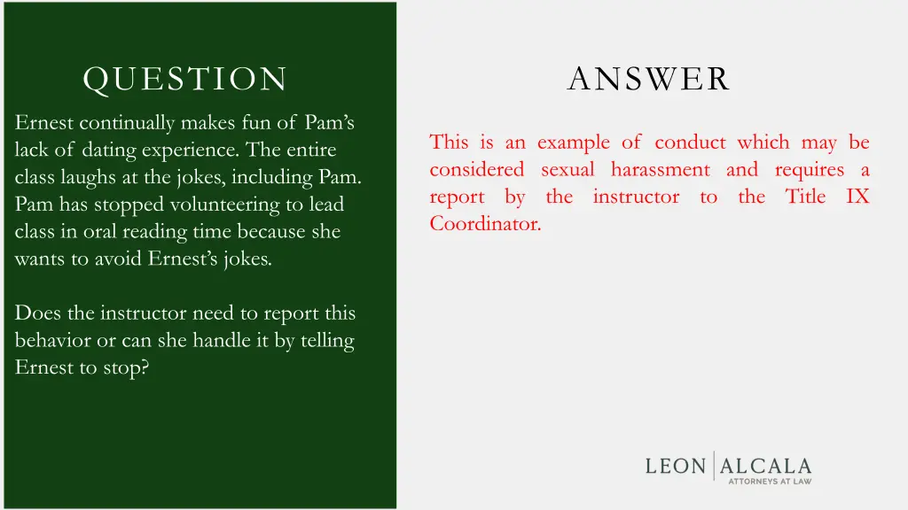 question question ernest continually makes