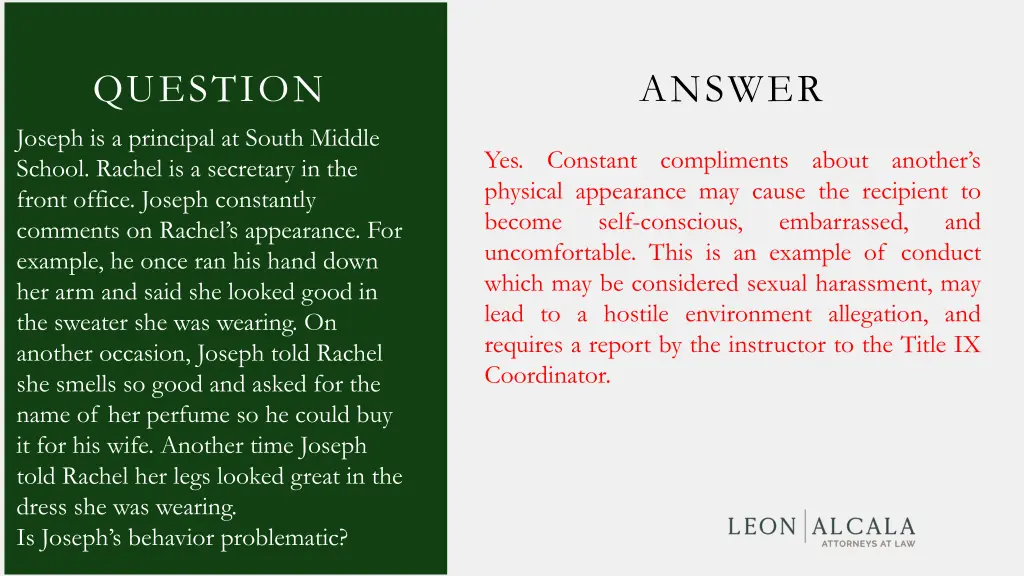 question question joseph is a principal at south