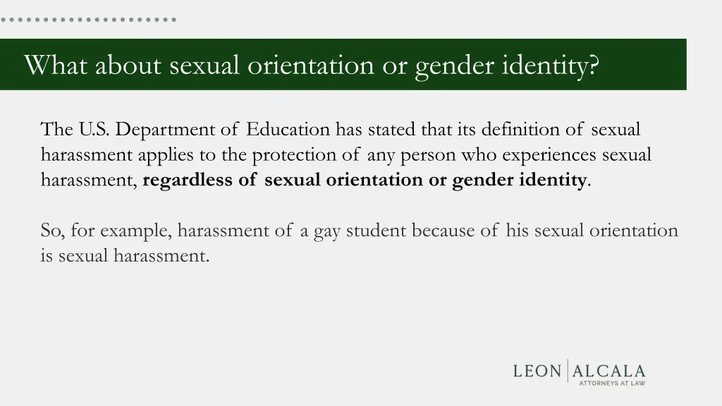 what about sexual orientation or gender identity