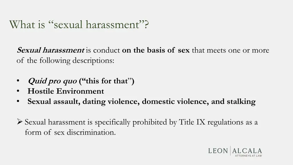 what is sexual harassment