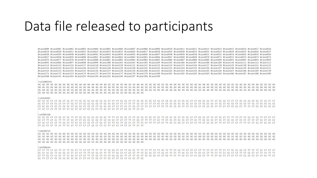 data file released to participants