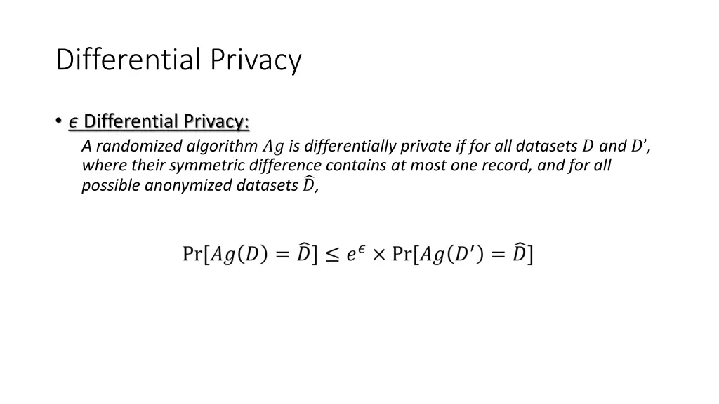 differential privacy