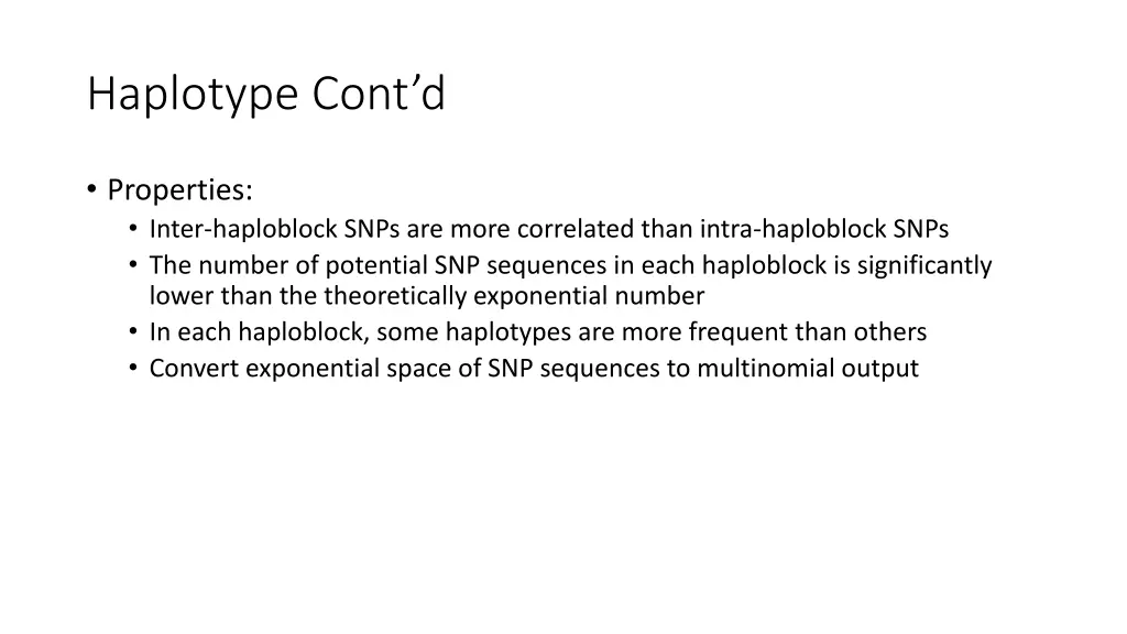 haplotype cont d 1