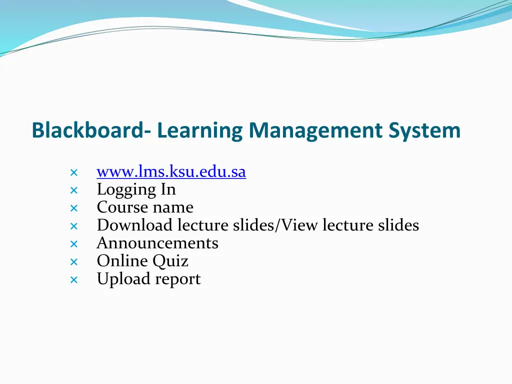blackboard learning management system