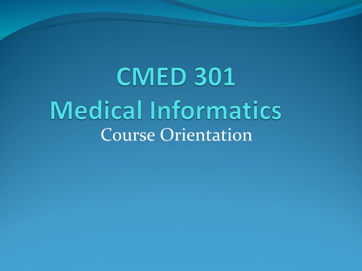course orientation