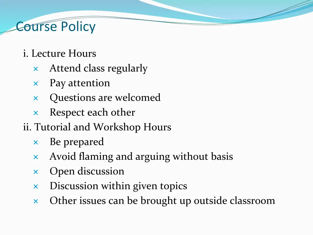 course policy