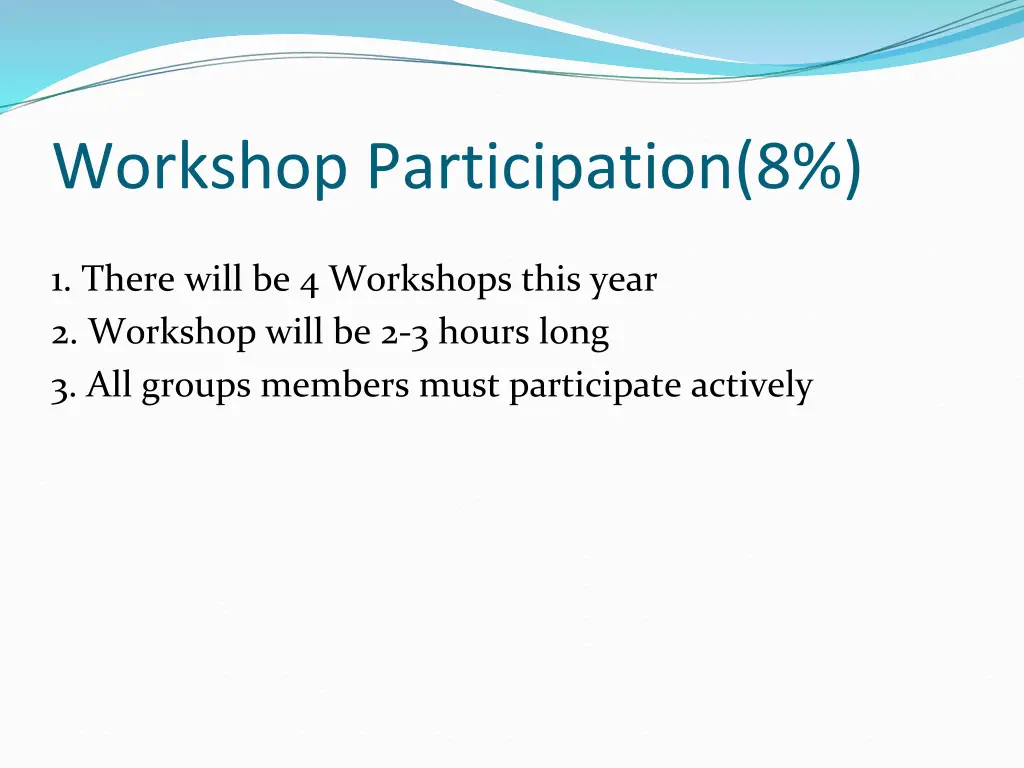 workshop participation 8