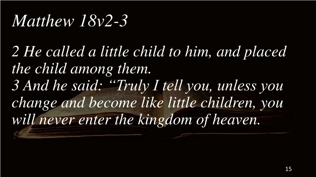 matthew 18v2 3 1