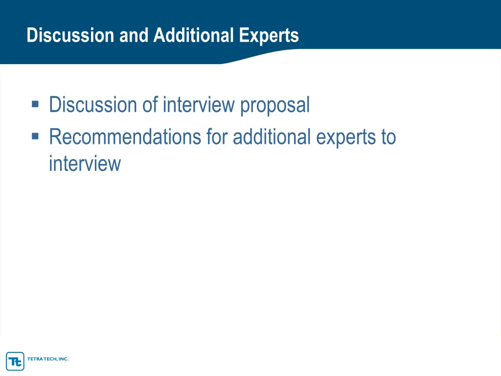 discussion and additional experts