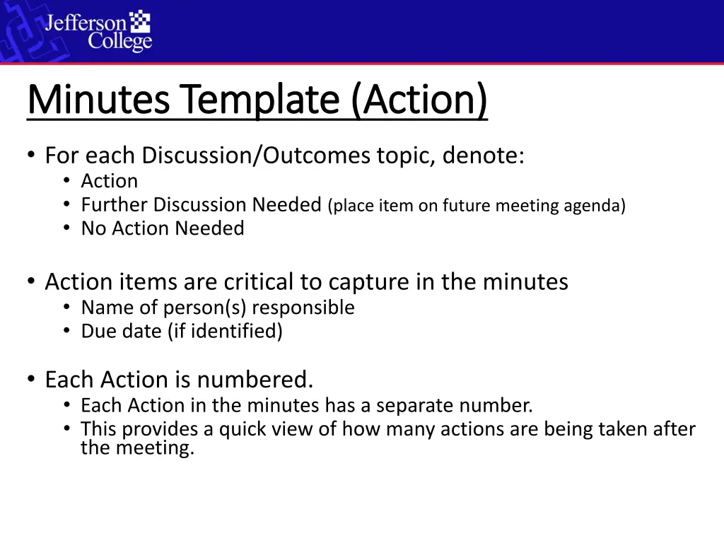 minutes template action minutes template action