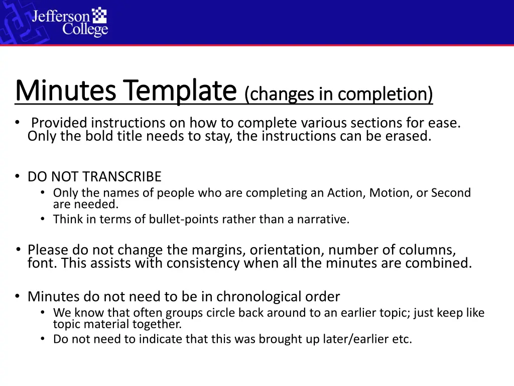 minutes template minutes template changes