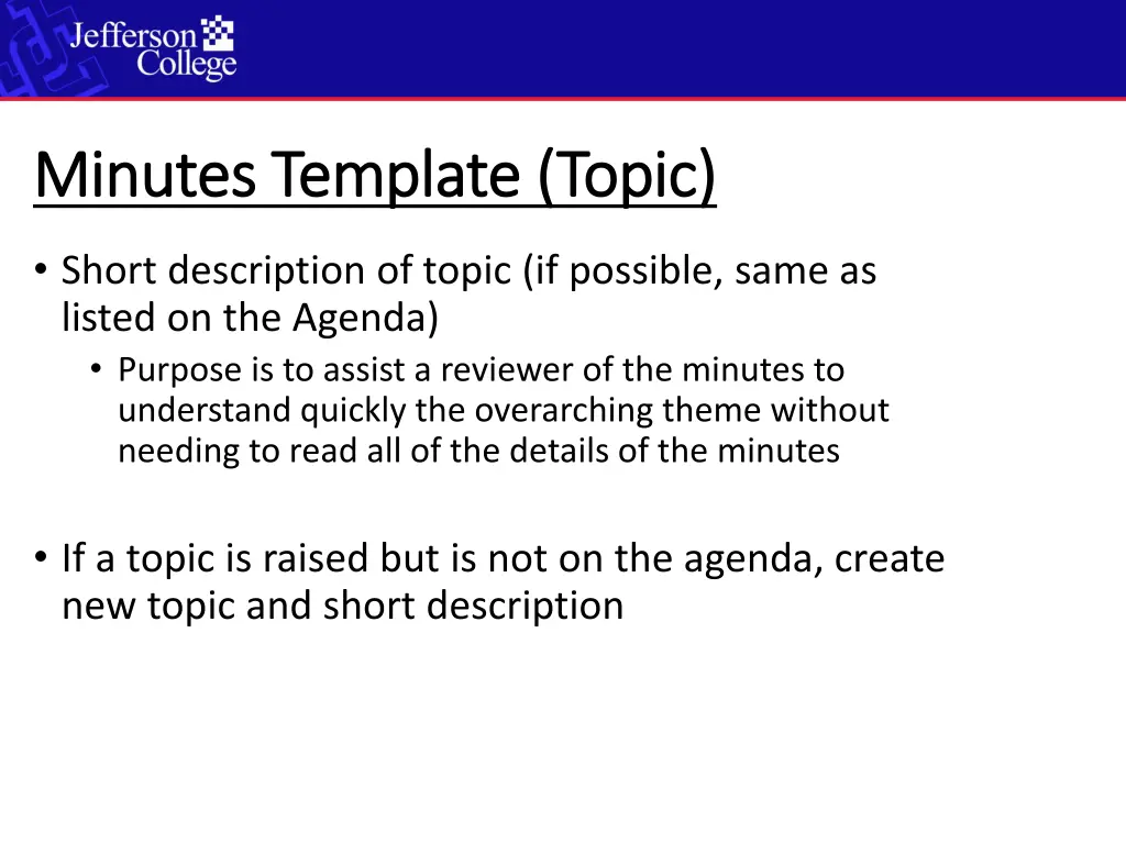 minutes template topic minutes template topic
