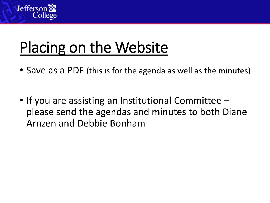 placing on the website placing on the website