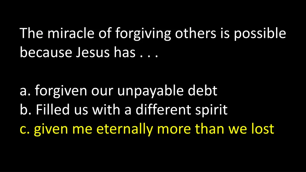 the miracle of forgiving others is possible 1