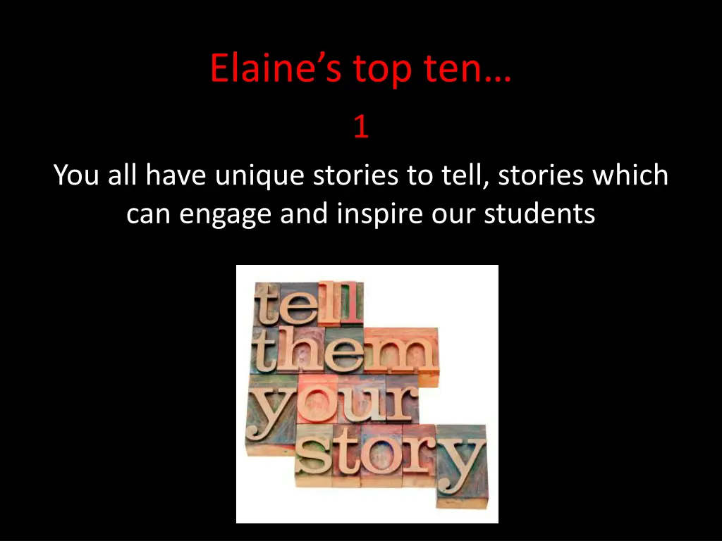 elaine s top ten 1