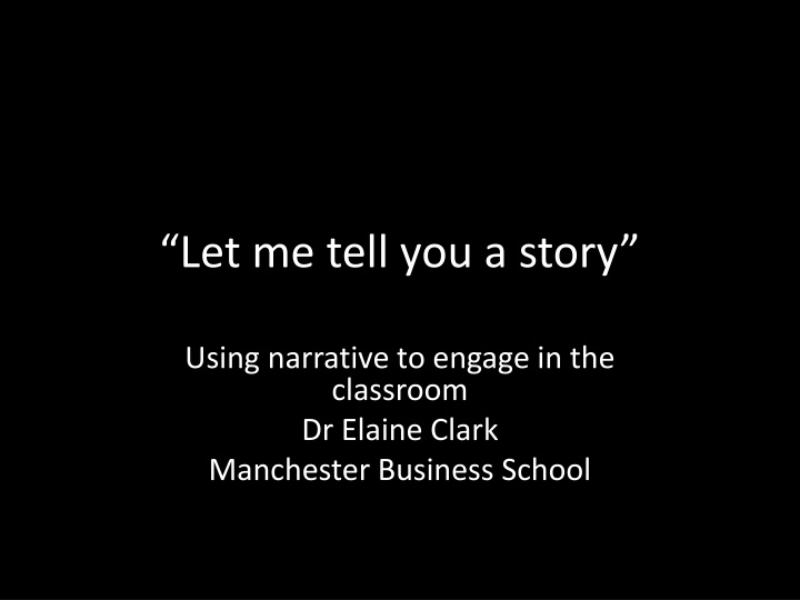 let me tell you a story