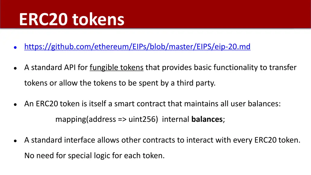 erc20 tokens