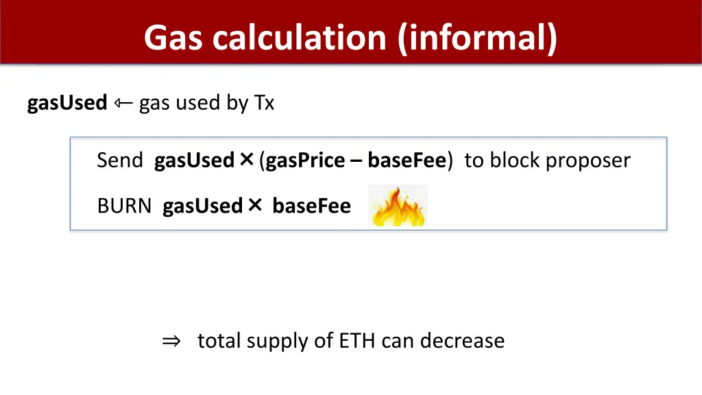 gas calculation informal