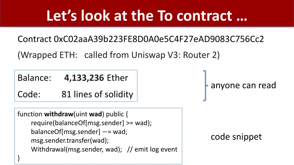 let s look at the to contract