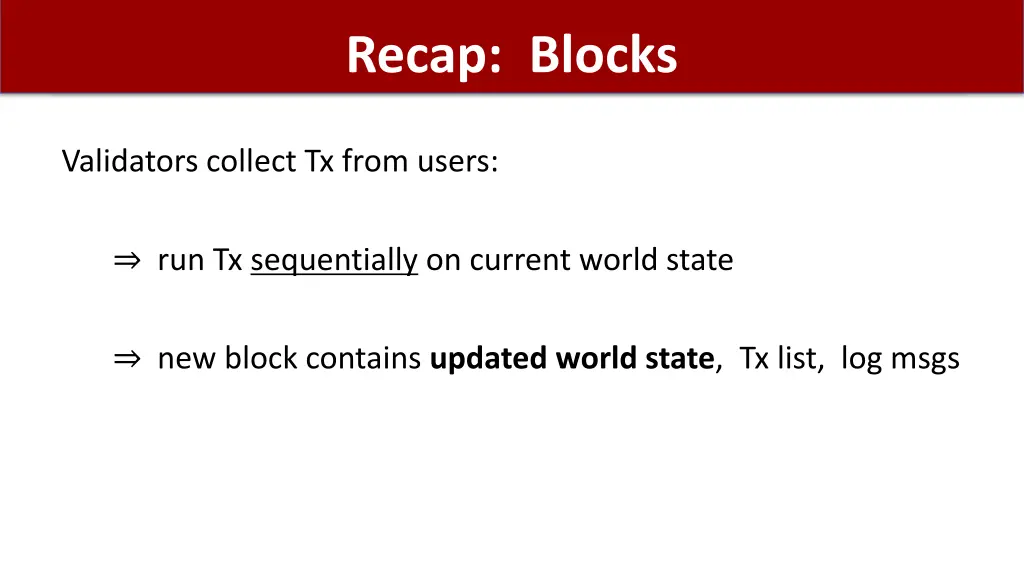 recap blocks