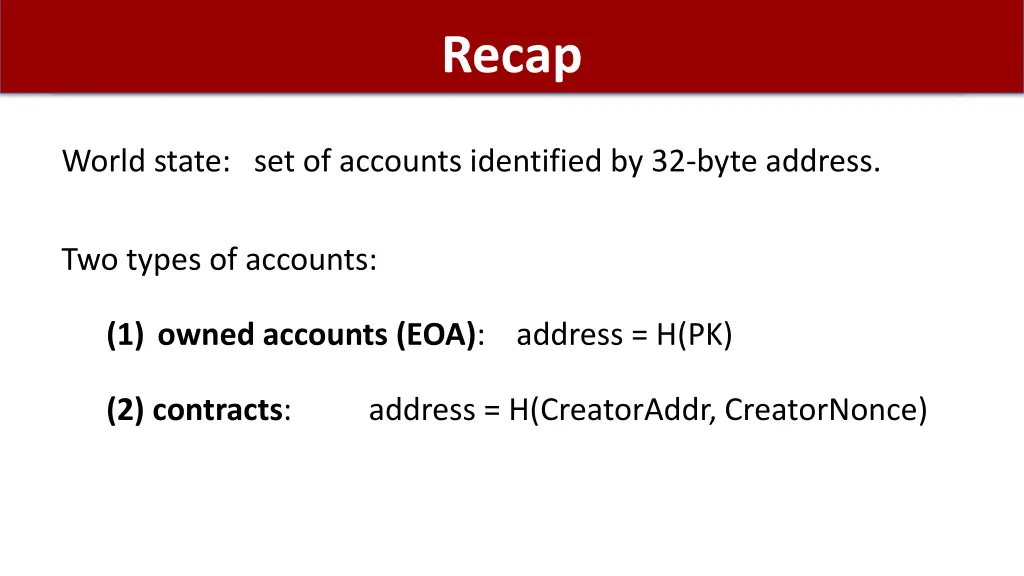 recap