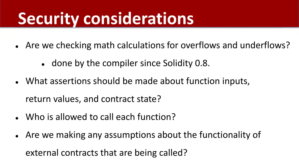 security considerations