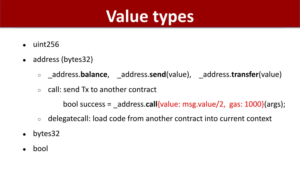 value types