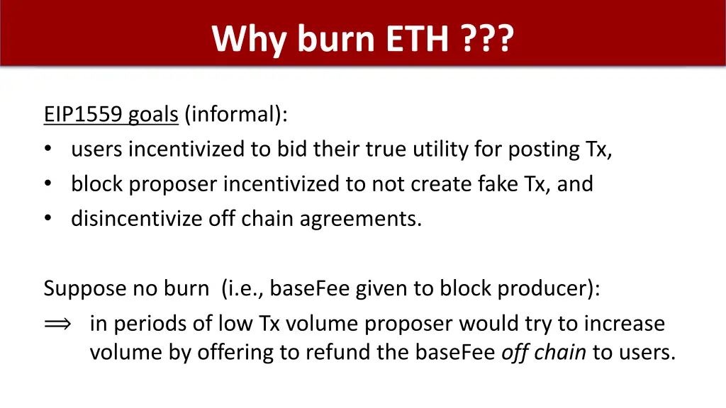 why burn eth